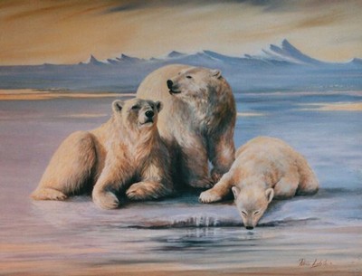 Polar bear family Polar bear family